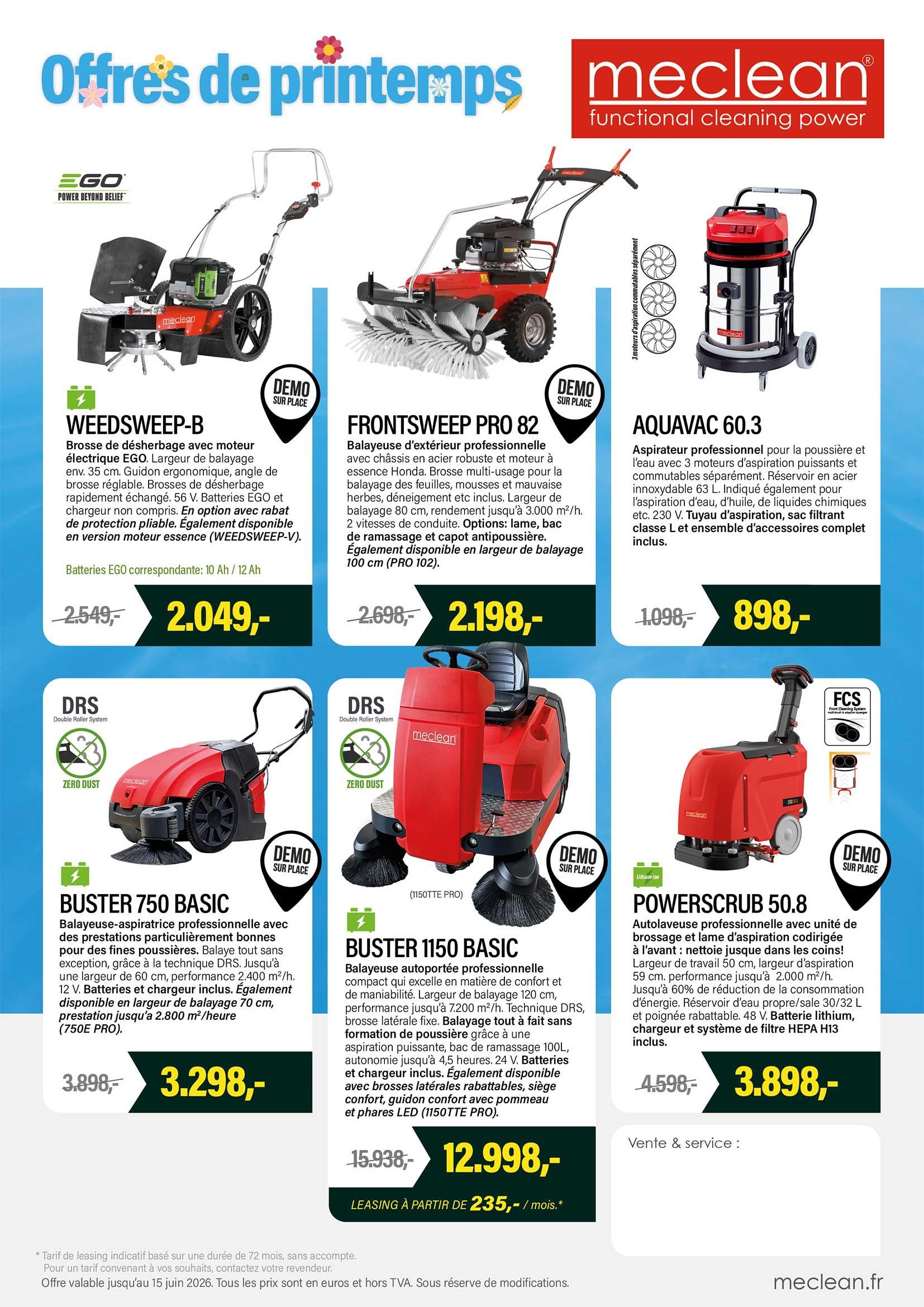 Meclean Offres de printemps 2026 A4 flyer