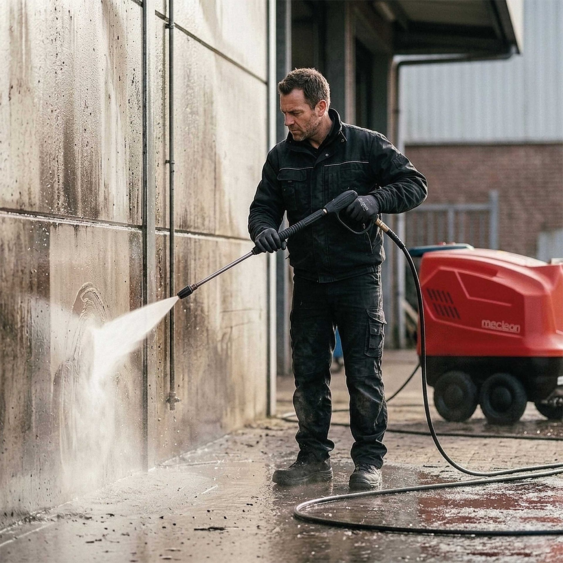 Meclean nettoyeur haute pression a eau chaude SERIE-TX 200/15 nettoyage haute pression mur