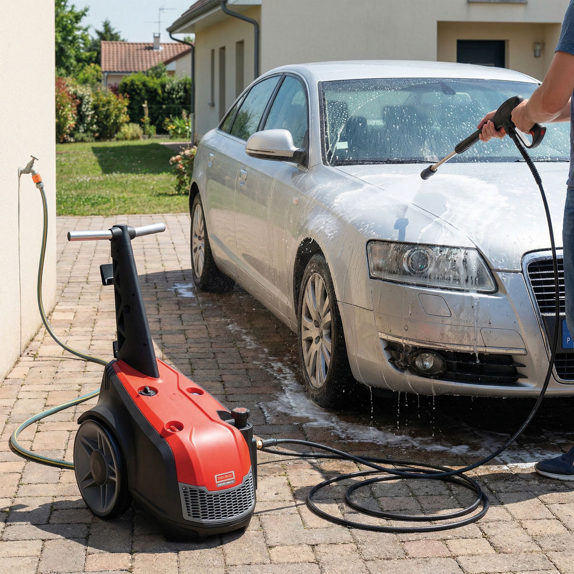 Meclean nettoyeur haute pression a eau froide professionnel PROJET nettoyage haute pression de voiture