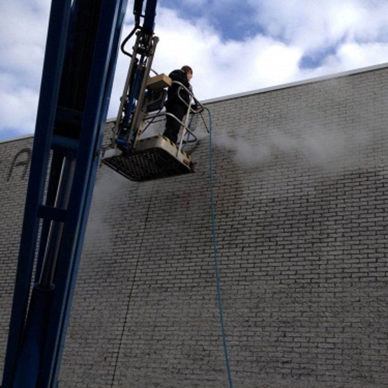 Meclean remorque haute pression nettoyage de facade en hauteur