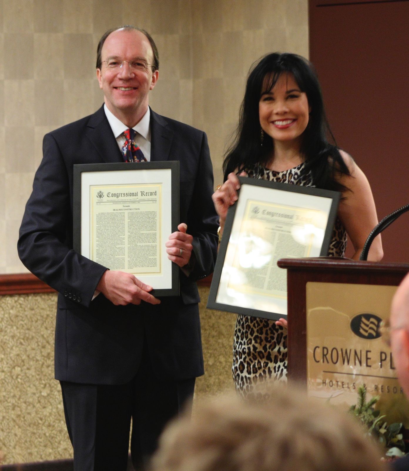 Ginger Cruz receiving a reward