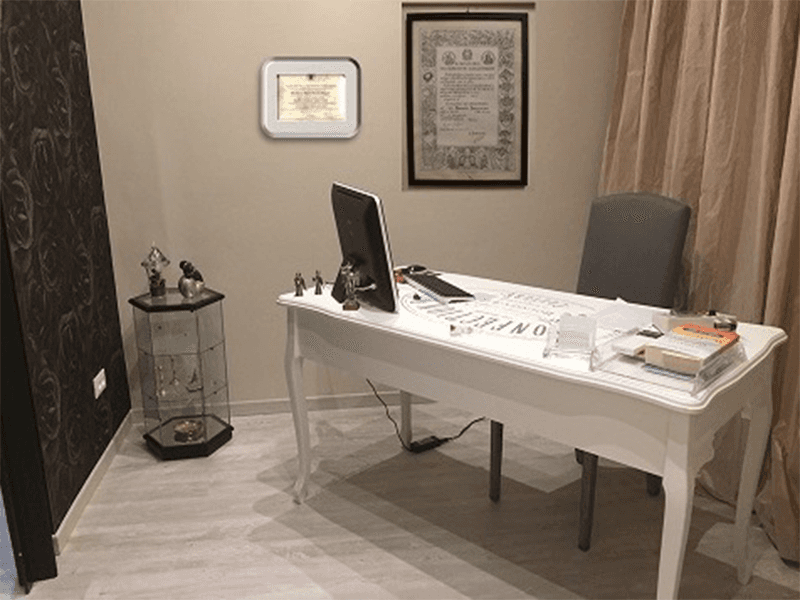 Stanza interna dello studio olistico