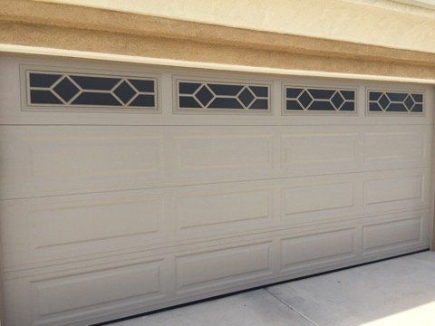 White Door With White Diamond Design — Moreno Valley, CA — Bella Doors