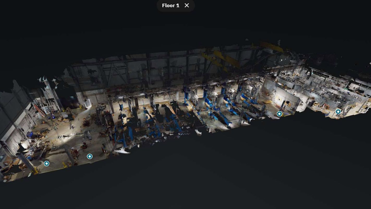 Warehouse: Reality Capture, Laser Scanning, As-built Conditions, BIM Model Development, Digital Twin Assets