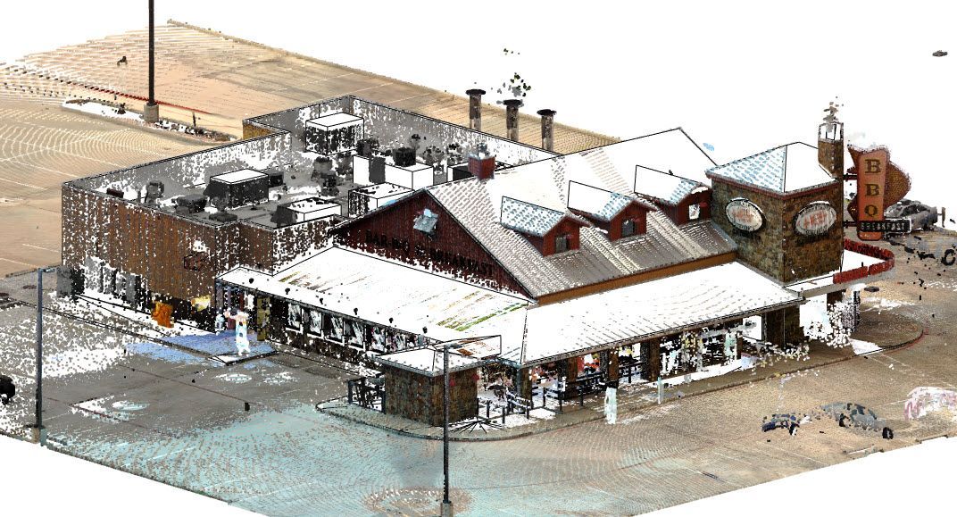 Existing Restaurant: As-Built, Reality Capture, Laser Scanning, BIM Model Development, Digital Twin Assets