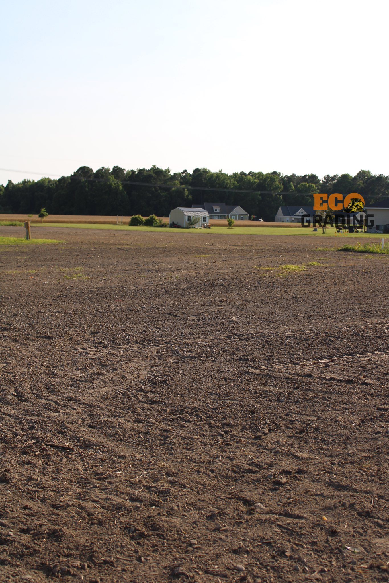 Brown field with a sign that reads
