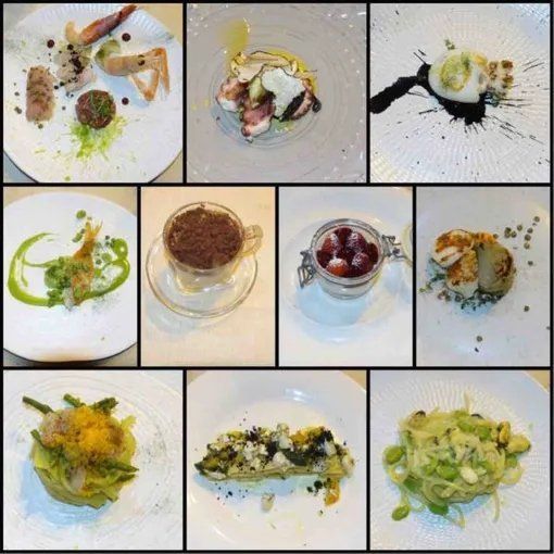 piatto di pesce con impiattamento gourmet
