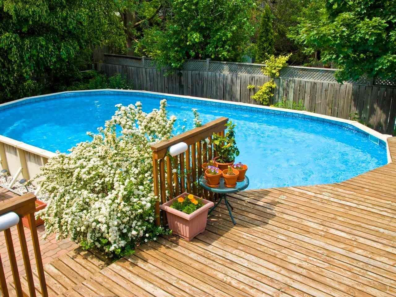 above ground pool with deep end