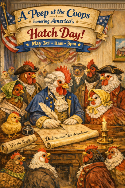 Picture of Chicken and Bee in Star Wars Uniforms.