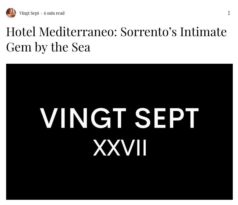 A travel article title 