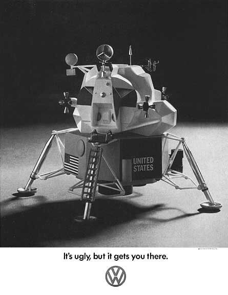 A black and white photo of a united states lunar lander