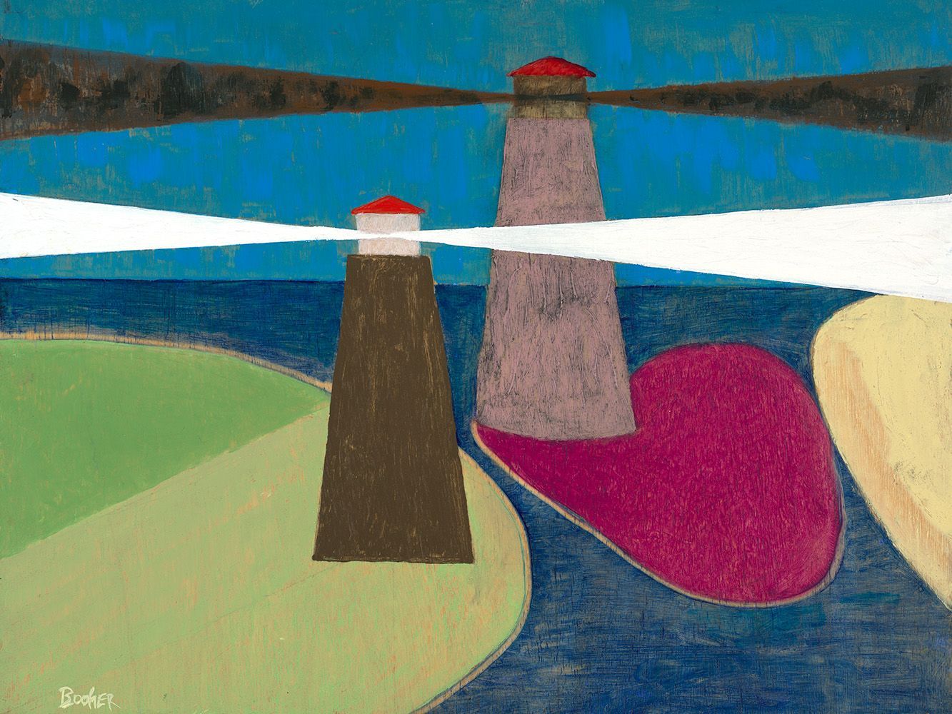 No. 6 Two Lighthouses, Geometric Shapes