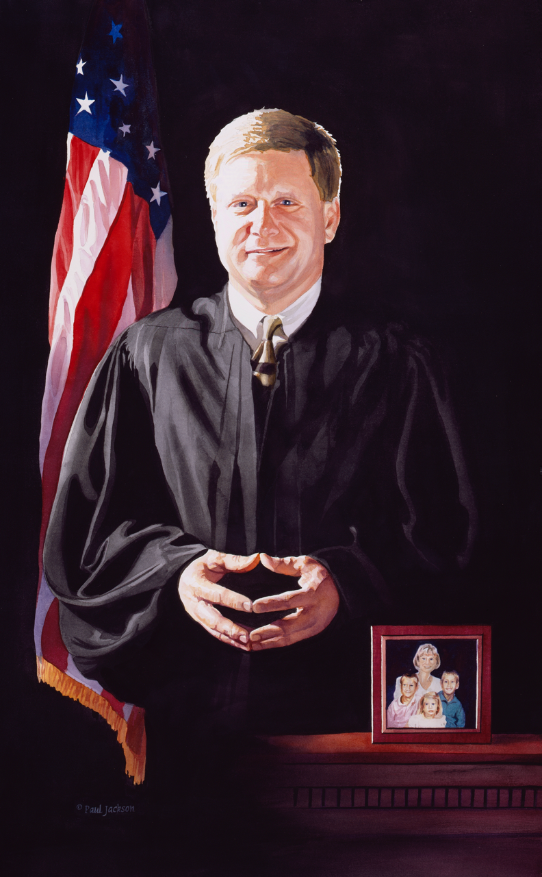 A Painted Portrait of Chip Robertson, Painted By Watercolorist Paul Jackson.