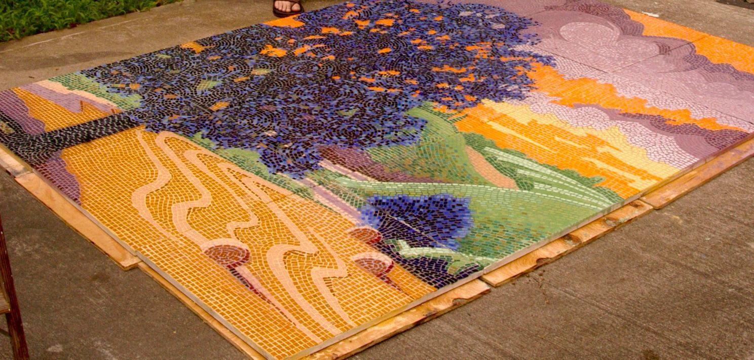 Rolling Hills Mosaic, an Artwork By Watercolor Artist Paul Jackson.