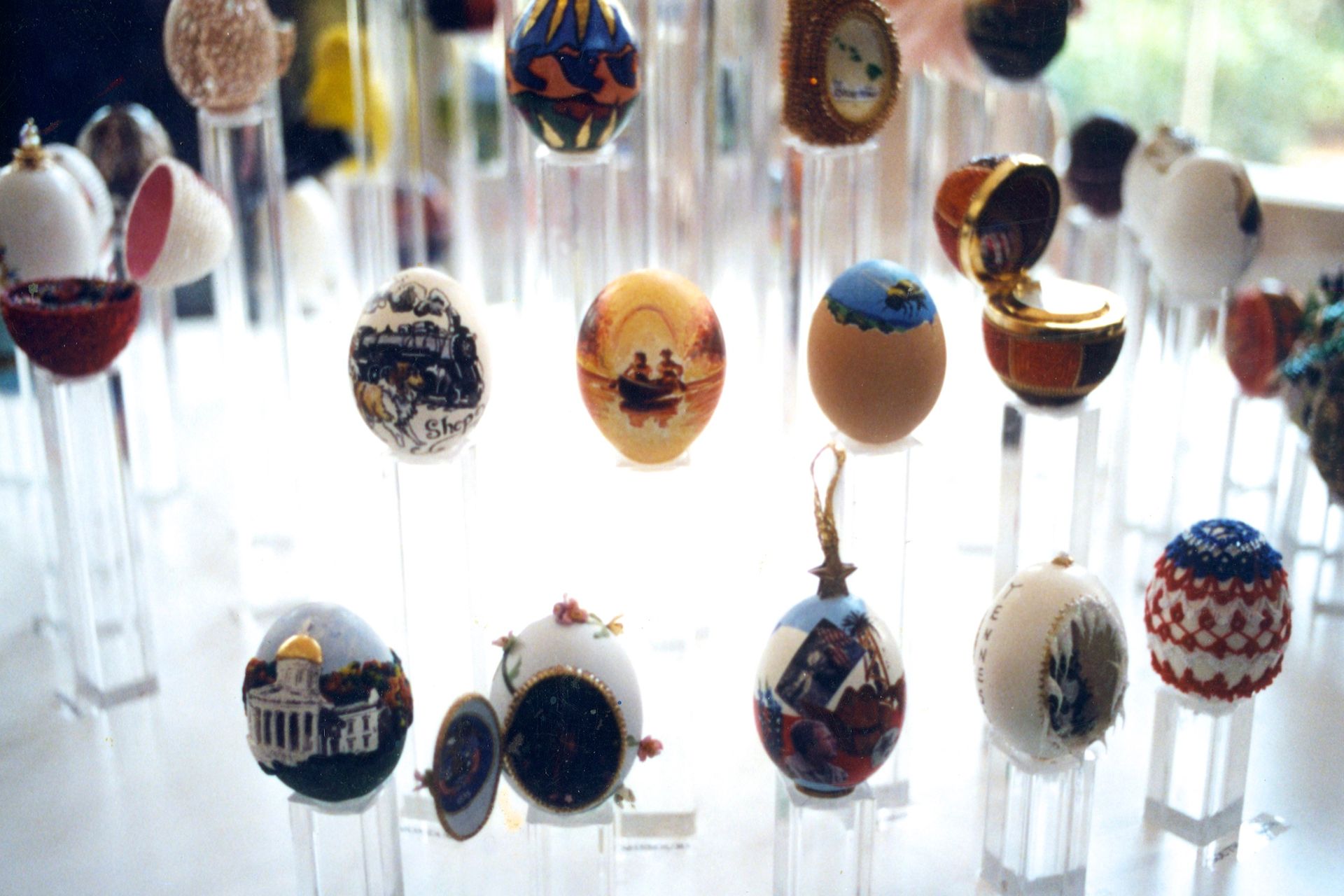 A Group of Painted Easter Eggs in the White House, Painted By Watercolor Artist Paul Jackson