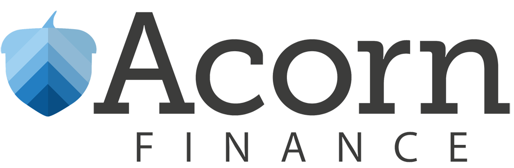 Acorn Finance logo: acorn icon next to the word