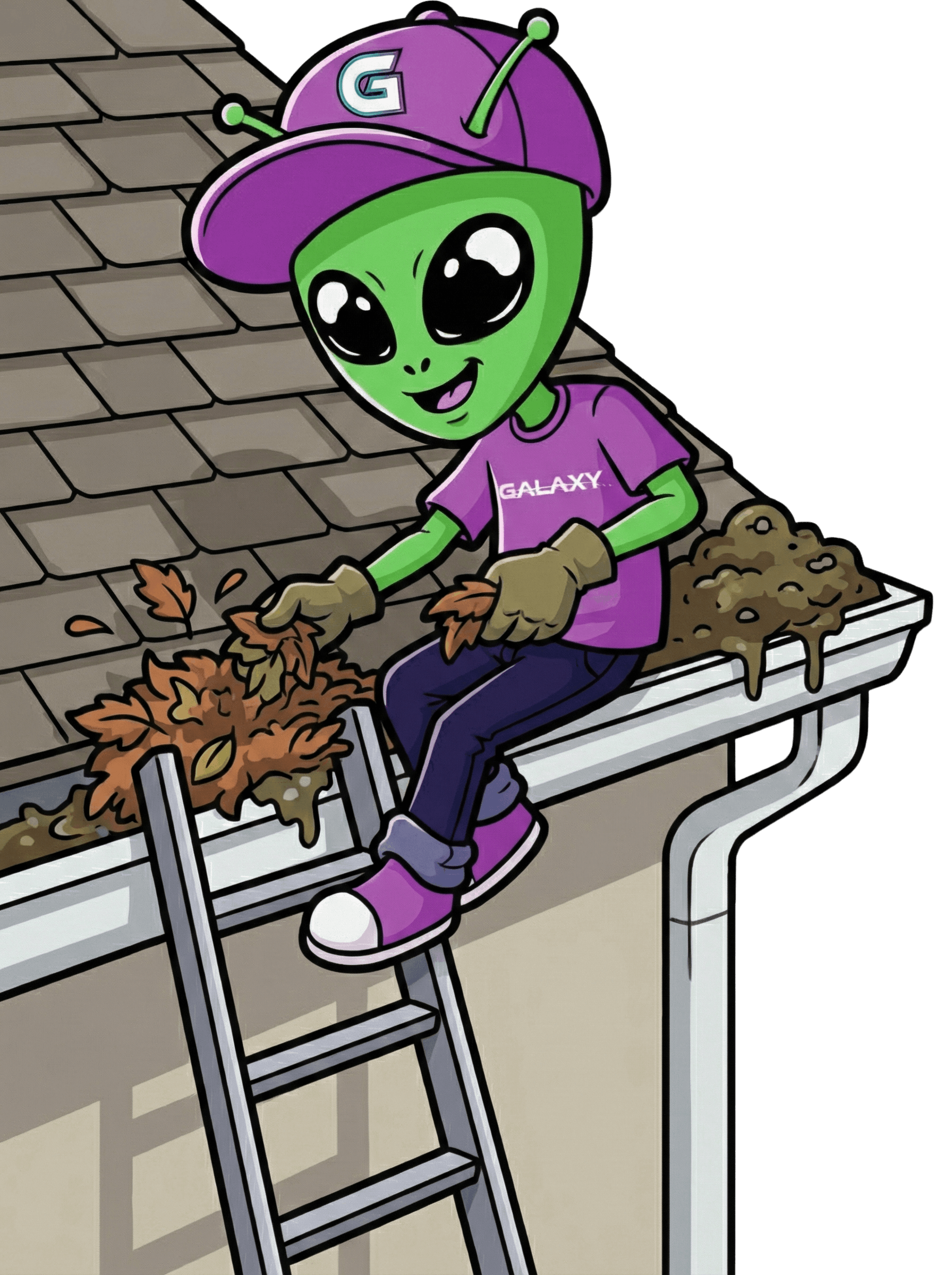 Two light green leaves.