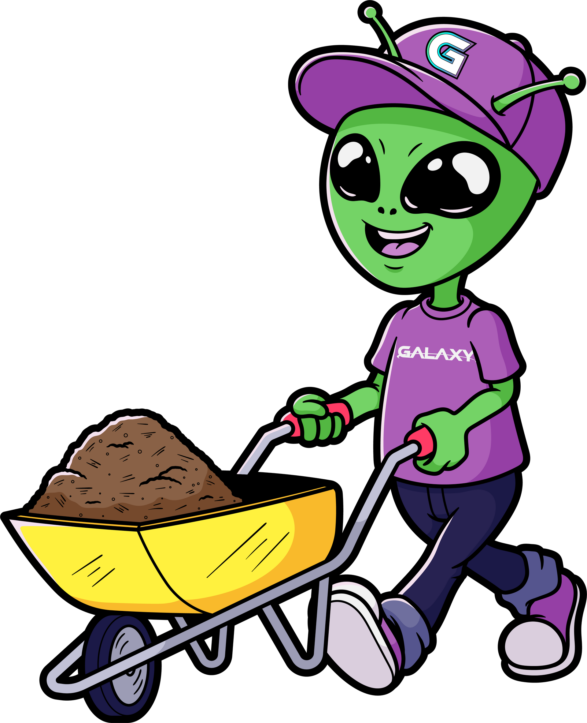 Green cog-shaped letter 