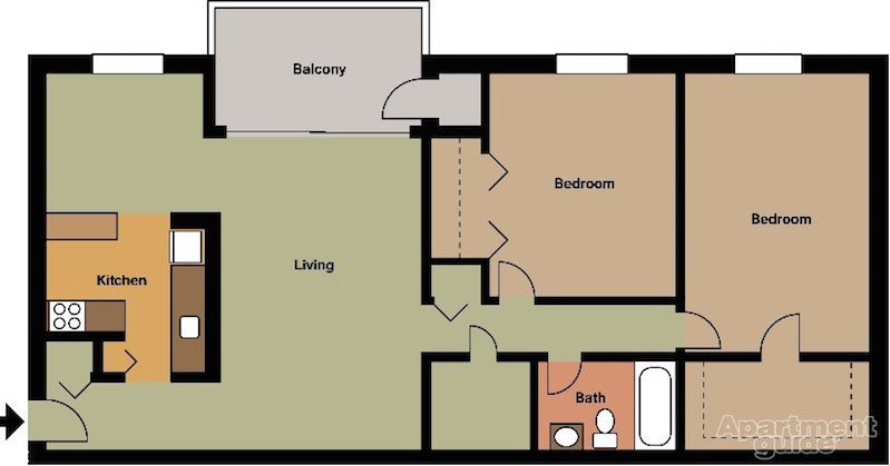 $2,195 2 Bed:1 Bath 1000 Sq Ft