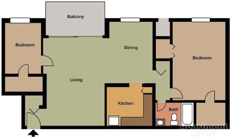 $2095 Bed Jr:1 Bath 950 Sq Ft