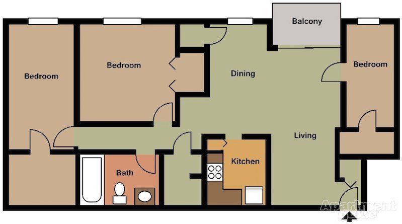 $2485 3 Bed:1Bath 1050 Sq Ft