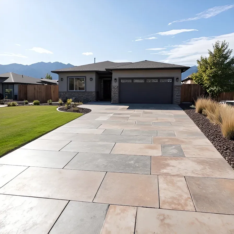 Creative concrete driveway designs in Denver