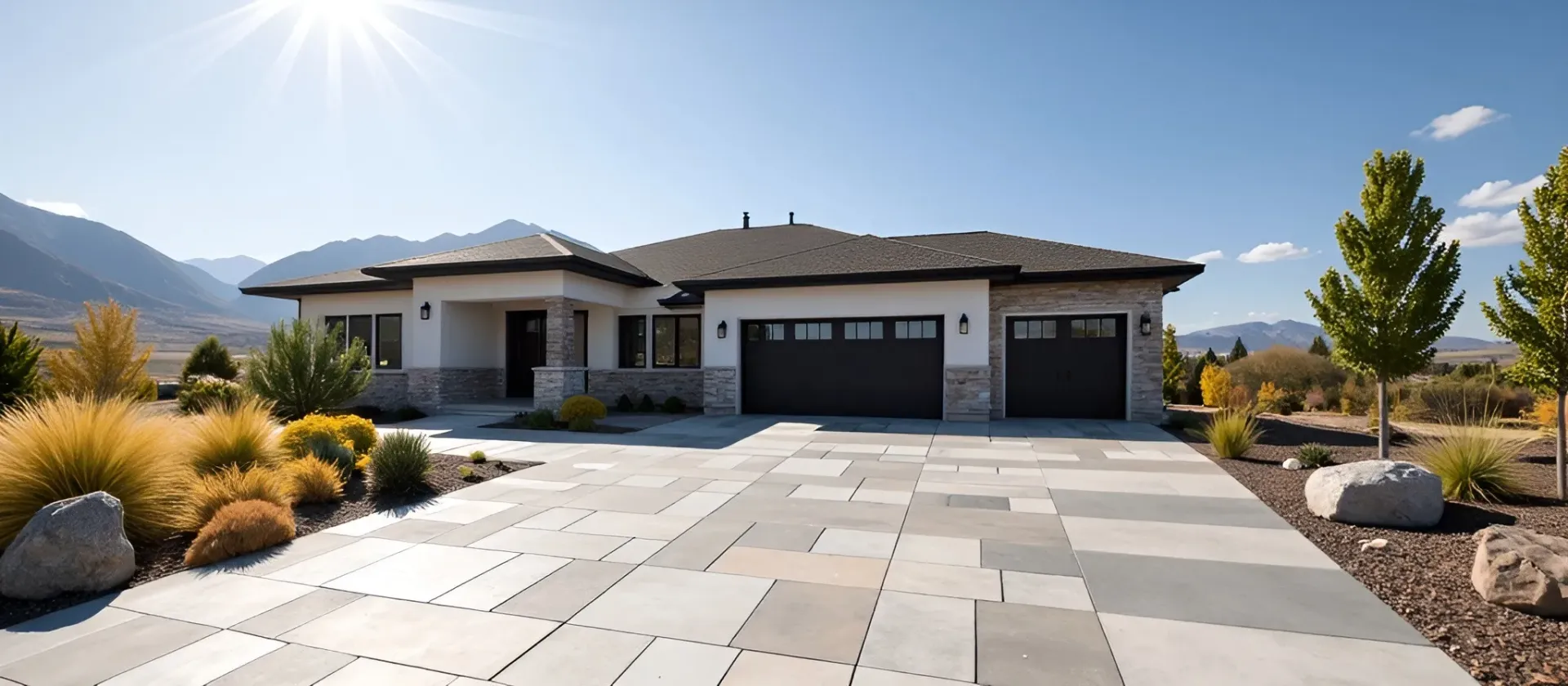 Creative concrete driveway designs in Denver