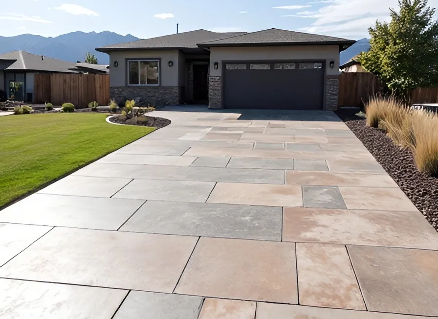 creative design of concrete driveway