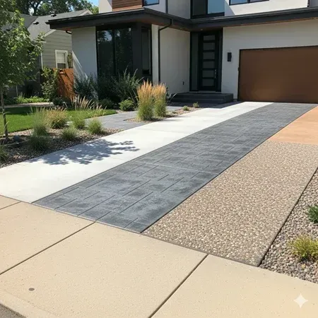 Denver concrete driveway styles and finishes