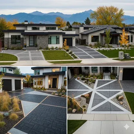 Denver modern concrete driveway design trends