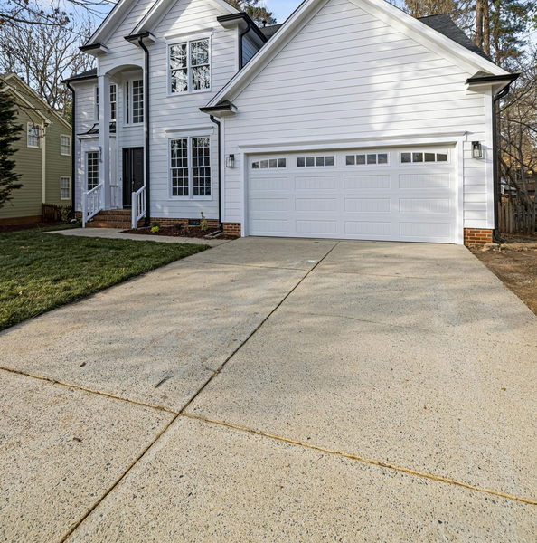 concrete driveway in a residential property