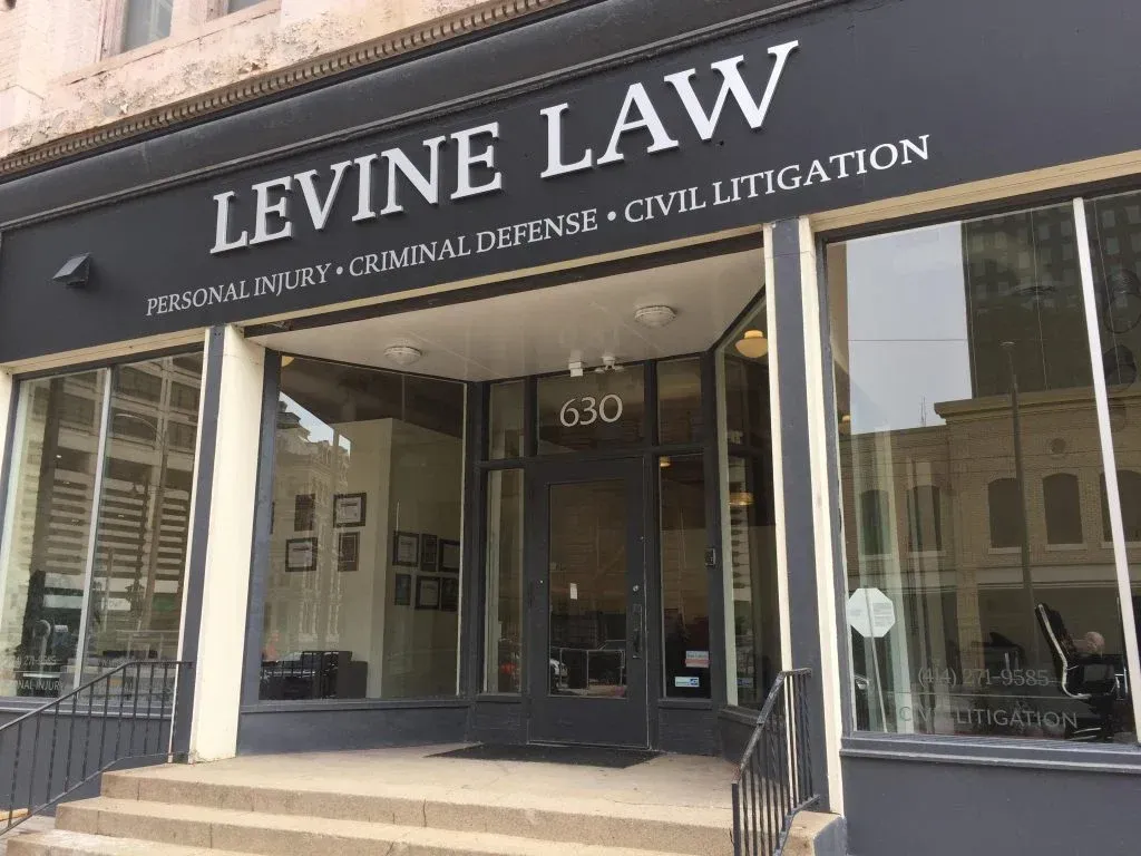 Levine Law office exterior; entrance with 
