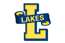 A blue and yellow Lake Linden-Hubbell logo