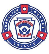 Blue and red Keweenaw Little League logo