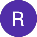 The letter r is in a purple circle on a white background.