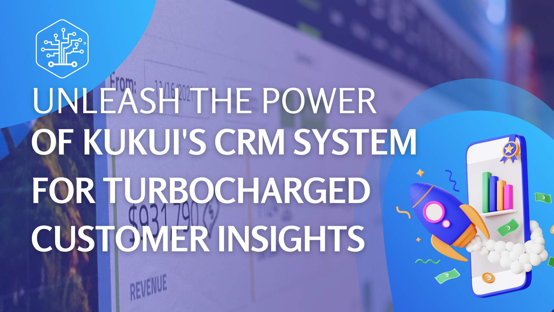 An advertisement for kukui 's crm system for turbocharged customer insights