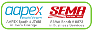 Aapex and sema show logos on a white background