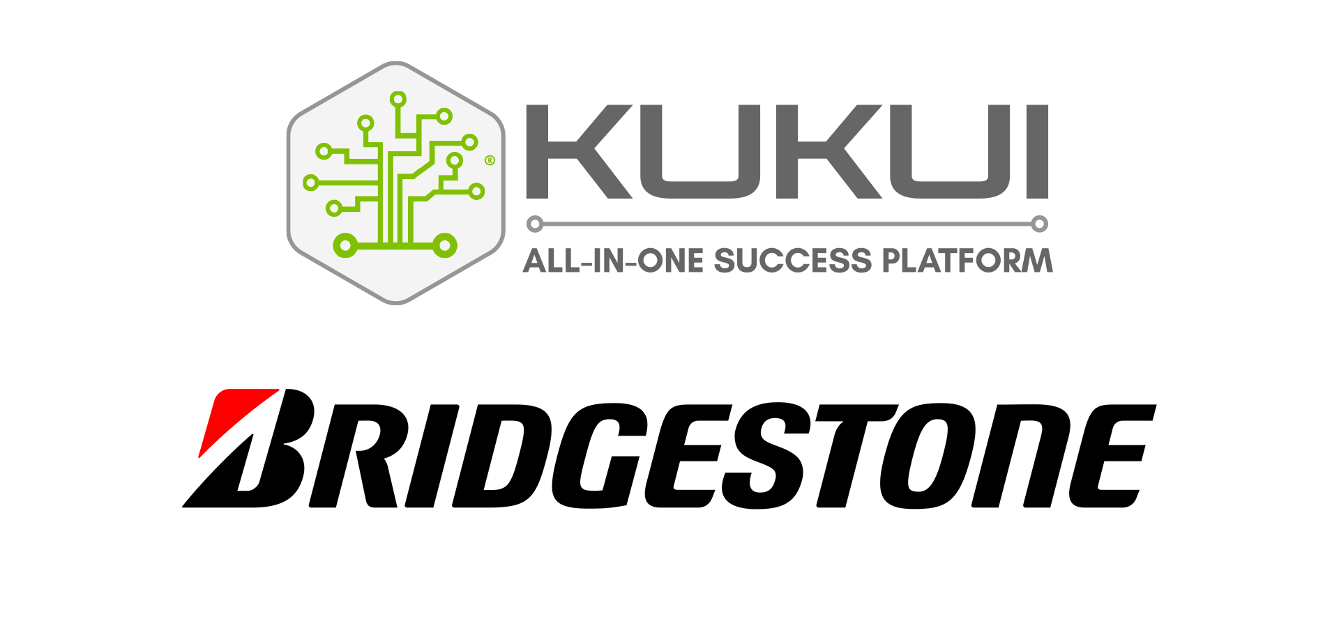 A bridgestone logo next to a kukui logo on a white background.