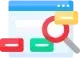 Magnifying Glass Searching Web Ads Displayed Icon | KUKUI