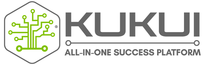 A logo for kukui all-in-one success platform