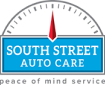 The logo for south street auto care peace of mind service.