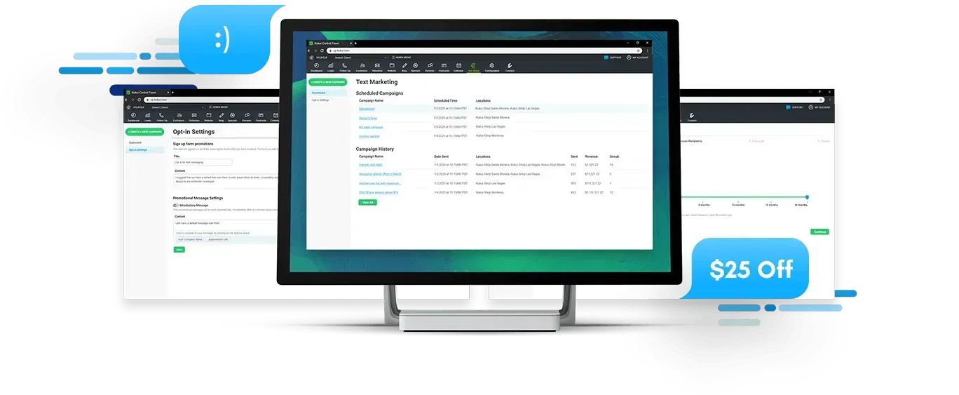 A laptop computer is open to a page that says `` 183 appointments scheduled ''.