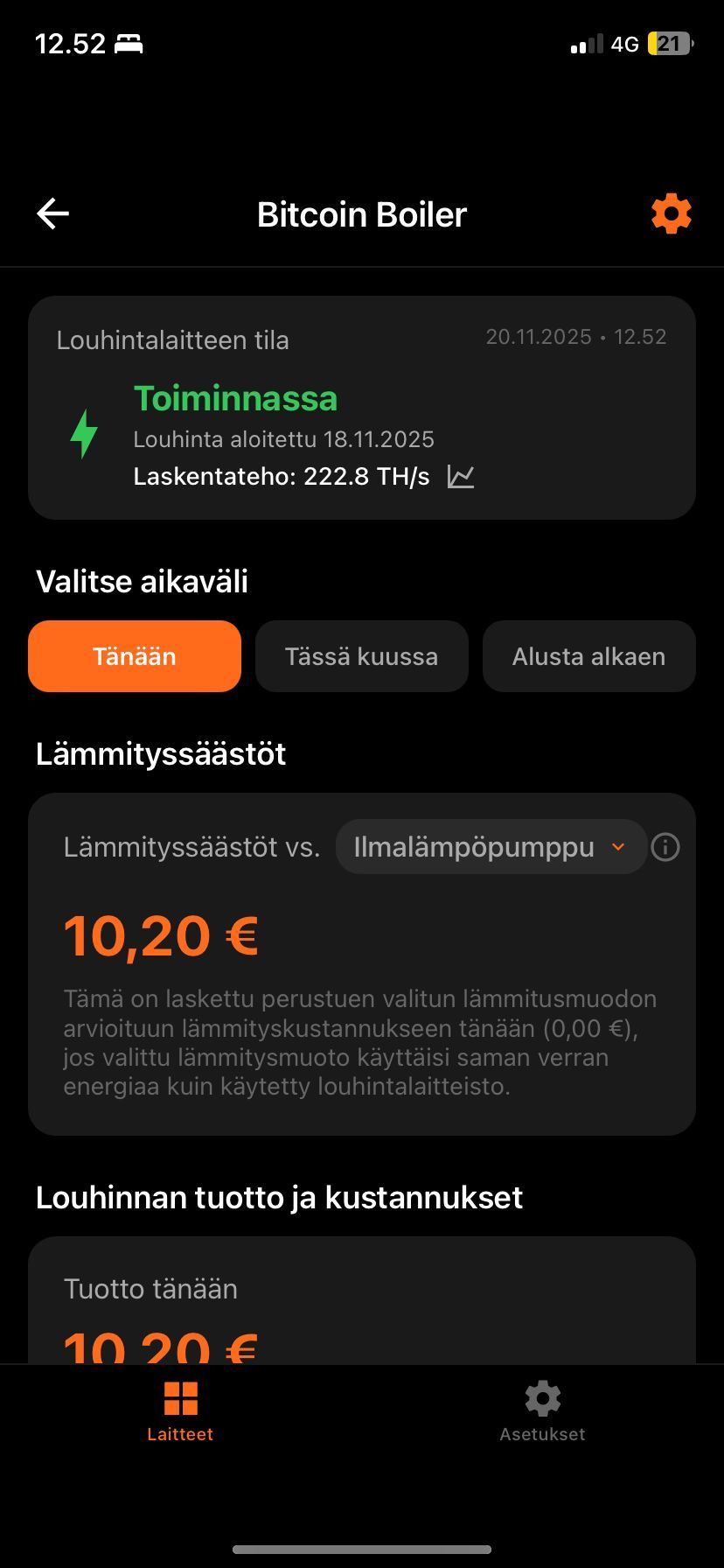 SunBit puhelin applikaatio