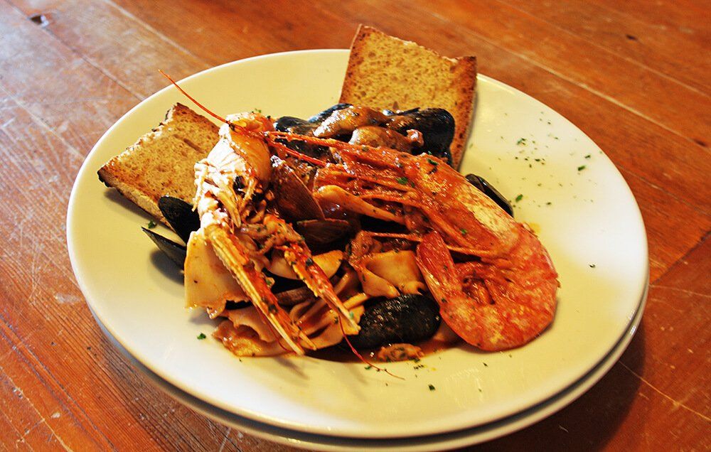 Risotto con gamberoni