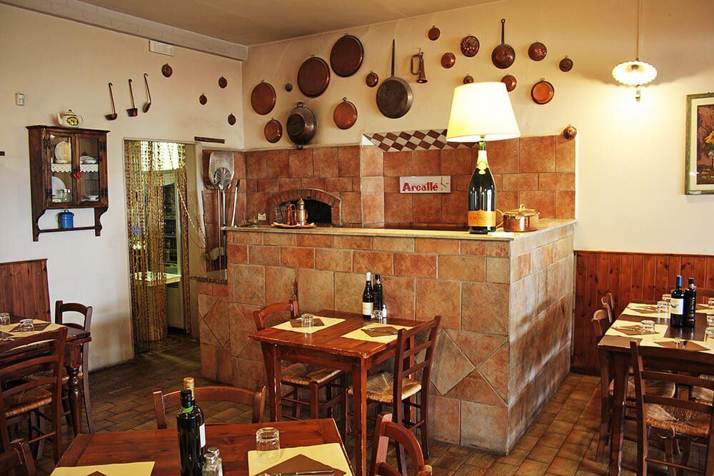 Forno a legna di una pizzeria