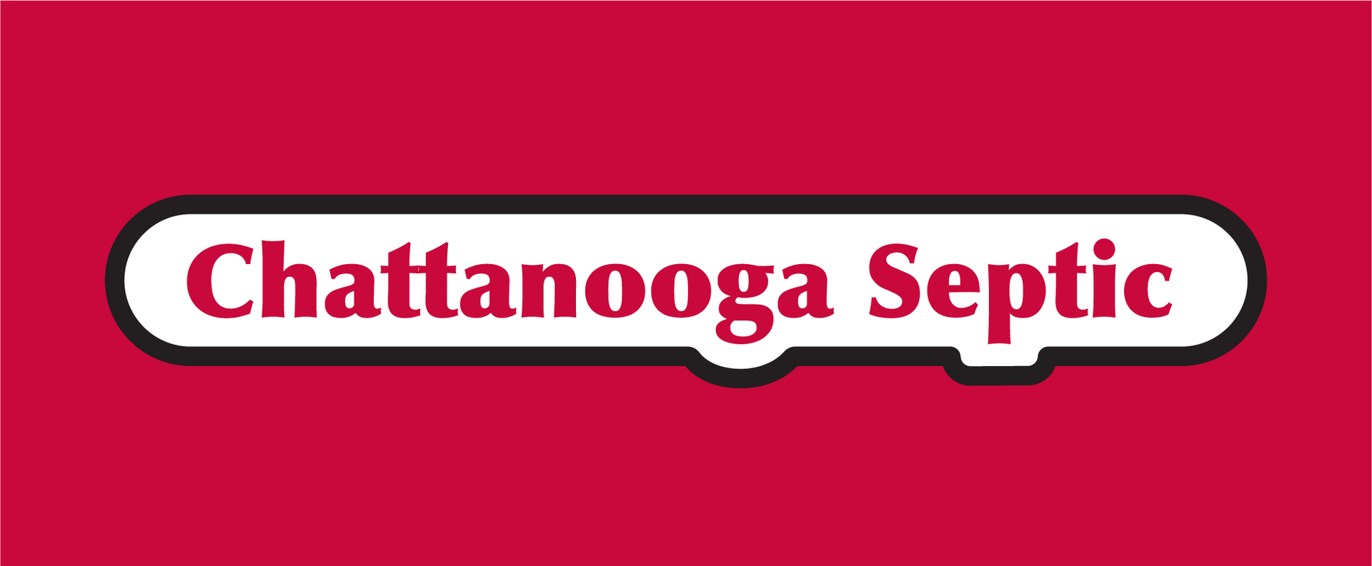 image of the chattanooga septic logo on a red background