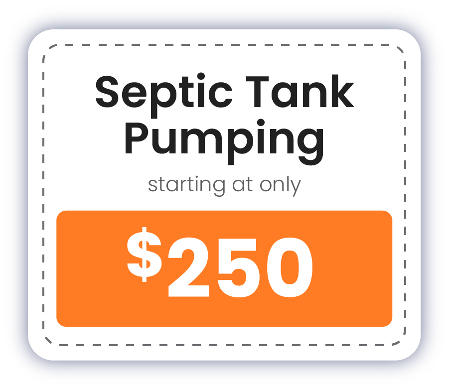 septic tank pumping, starting at only $250