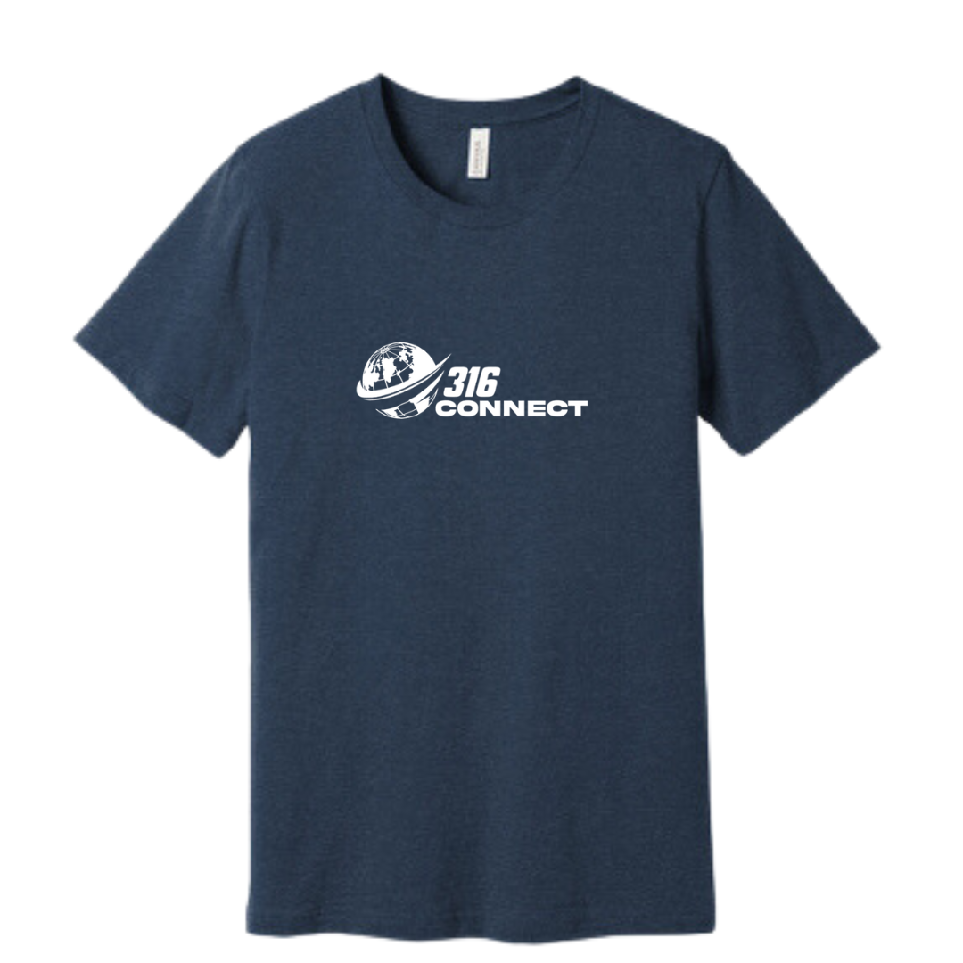 Unisex 316 Connect T-Shirt in Navy Blue