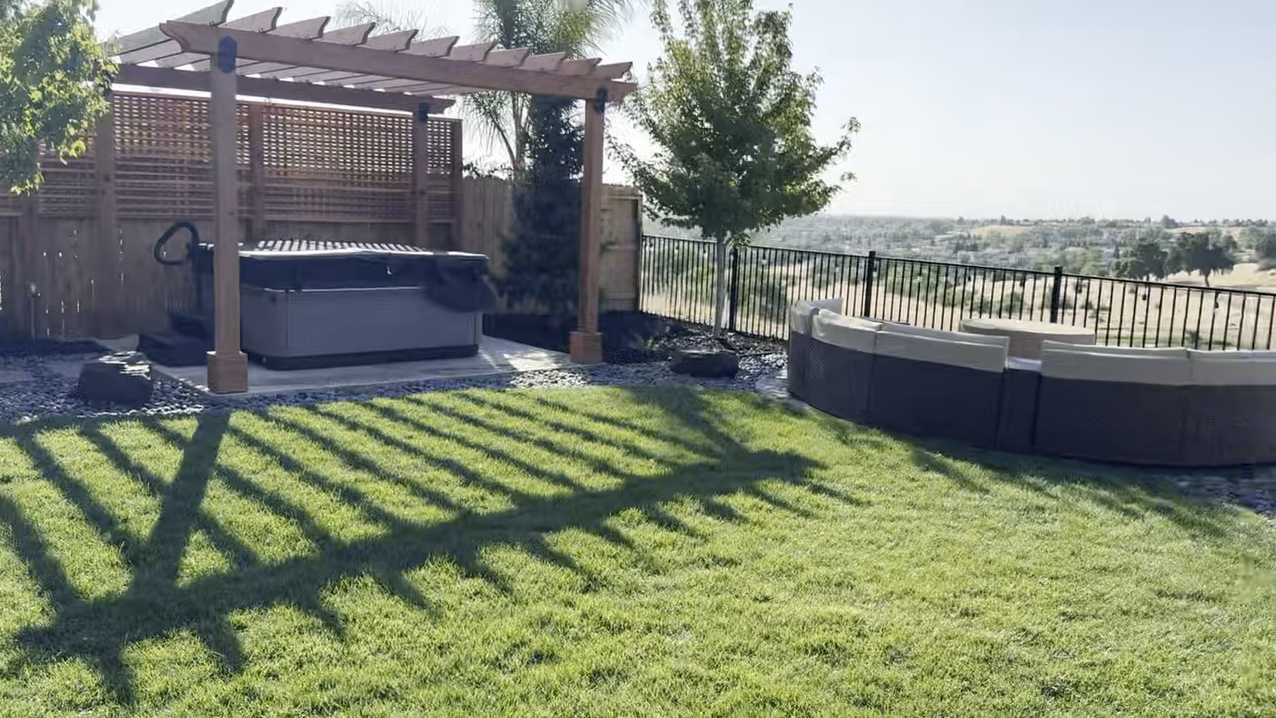 Custom Redwood Pergola & Privacy Retreat in Rocklin, CA