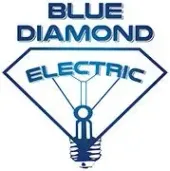 The logo for Blue Diamond Electric is a light bulb in the shape of a diamond.